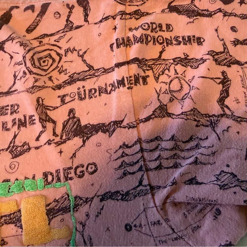 Vintage Onieta 1991 OTL San Diego World Champion Tee L | All Over Surf Print - Picture 10 of 13
